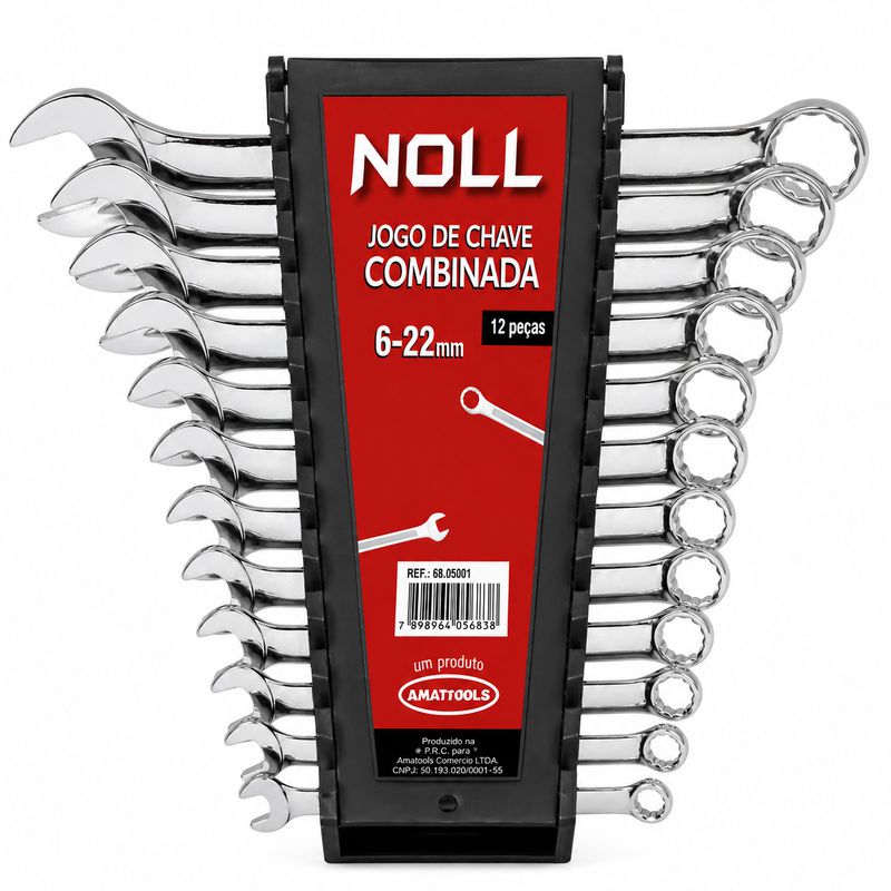 Jogo de Chaves Combinadas 6 - 22 mm com 12 Peças (408,0001) - Noll