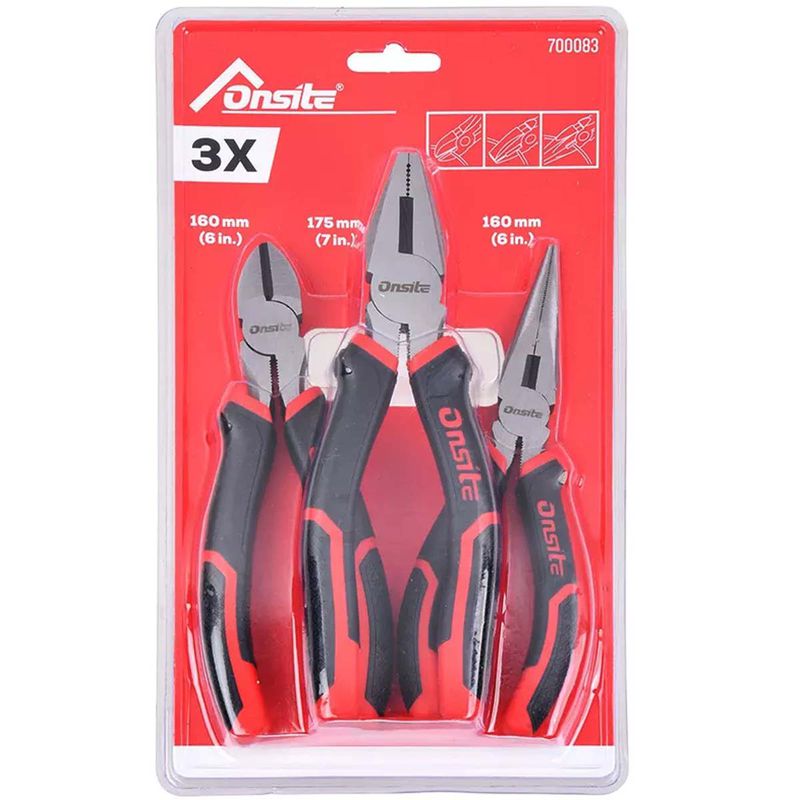 Carrinho Para Ferramentas Cinza Com 1 Gaveta + Jogo de Alicates 3 Peças - Fercar