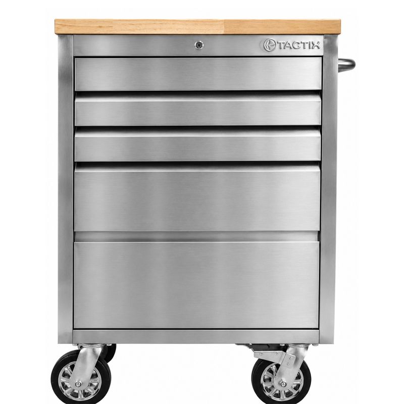 Carrinho Bancada Móvel Para Ferramentas em Aço Inox Com 5 Gavetas (585,0009) - Tactix