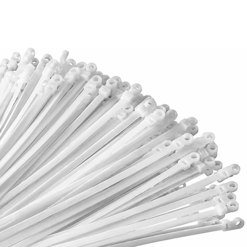 Abraçadeira de Nylon Natural Para Parafuso 4,8 x 200mm Com 100 Unidades (80,0088) - Noll