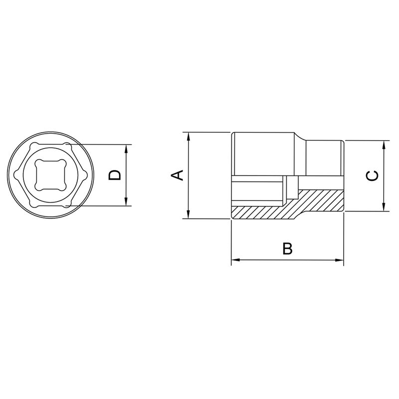Soquete Sextavado 3/8'' - 9mm (44816/109) - Tramontina Pro