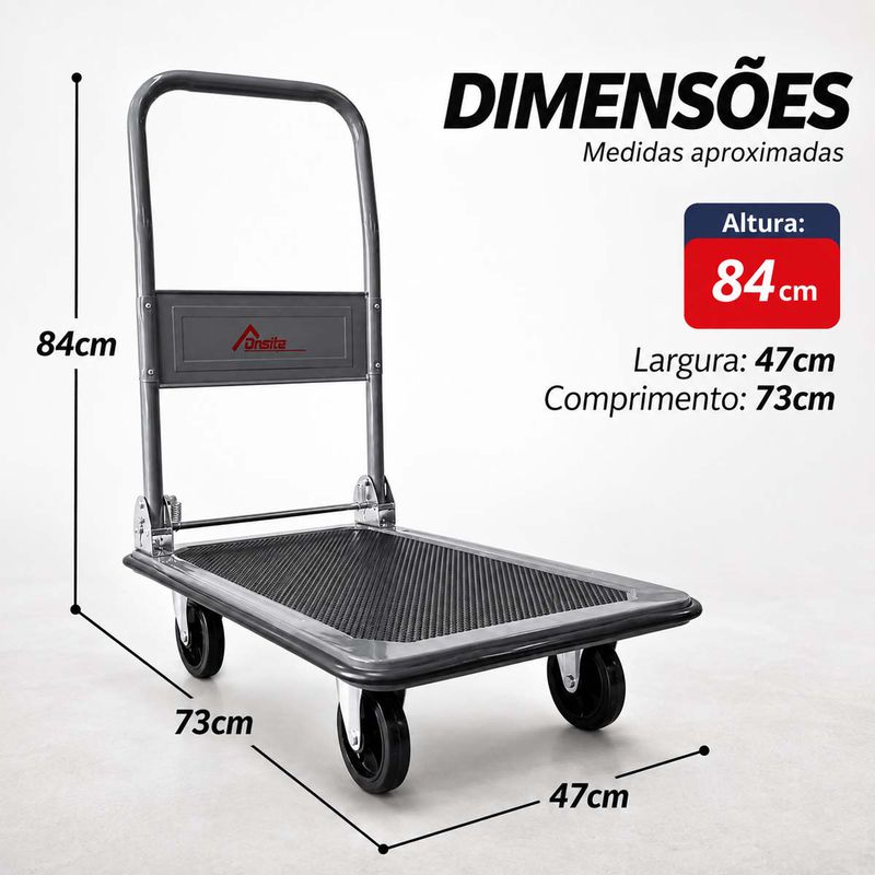 Carrinho de Carga Dobrável Plataforma (FPT150B) - Onsite