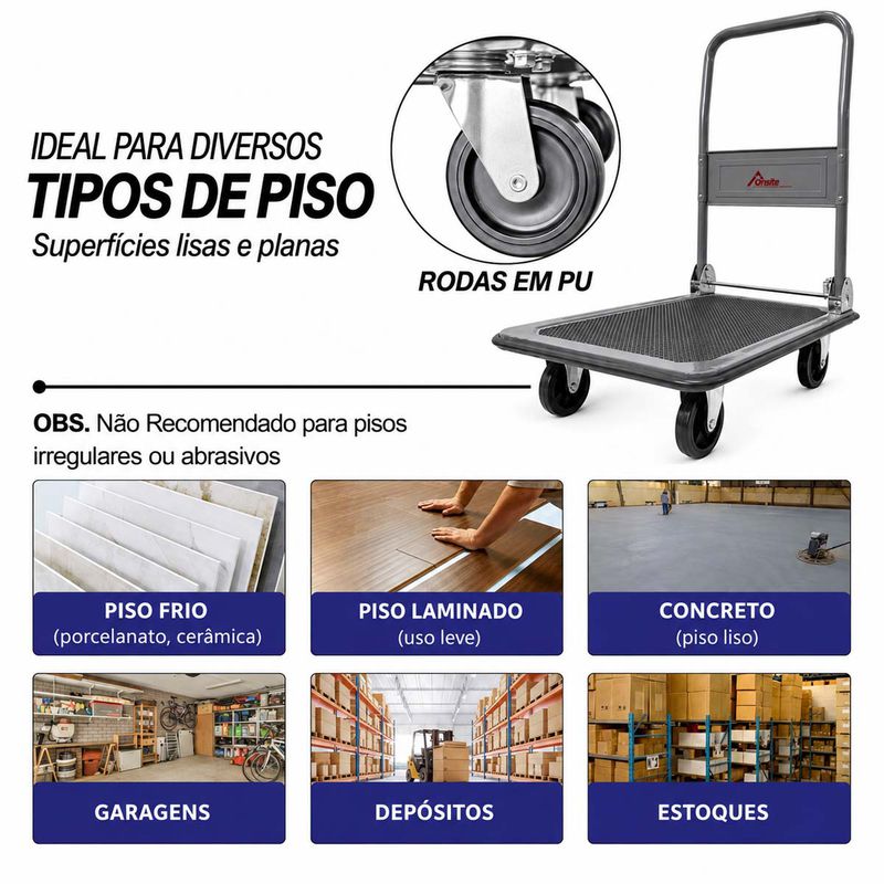 Carrinho de Carga Dobrável Plataforma (FPT150B) - Onsite