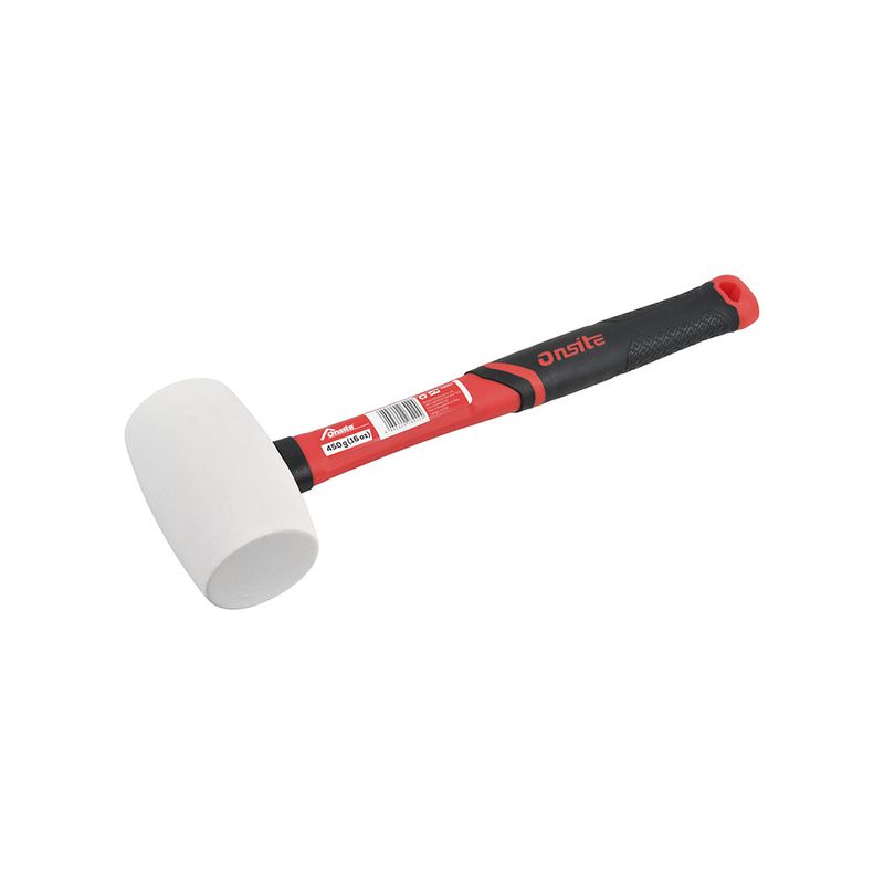 Martelo de Borracha Com Cabo em Fibra de Vidro 450g (706823) - Onsite