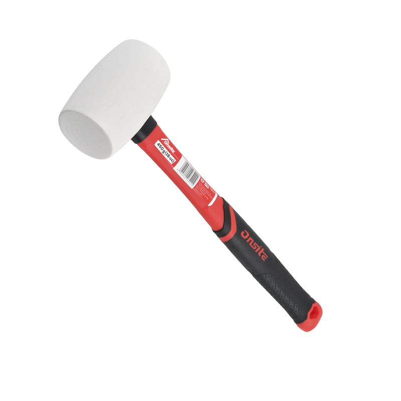 Martelo de Borracha Com Cabo em Fibra de Vidro 450g (706823) - Onsite