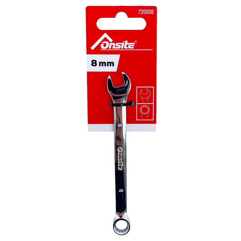 Chave Combinada em Aço Carbono 8mm (735008) - Onsite