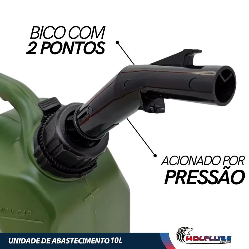 Galão de Abastecimento Manual Para Transferência de Combustível 10L (2085) - Lupus