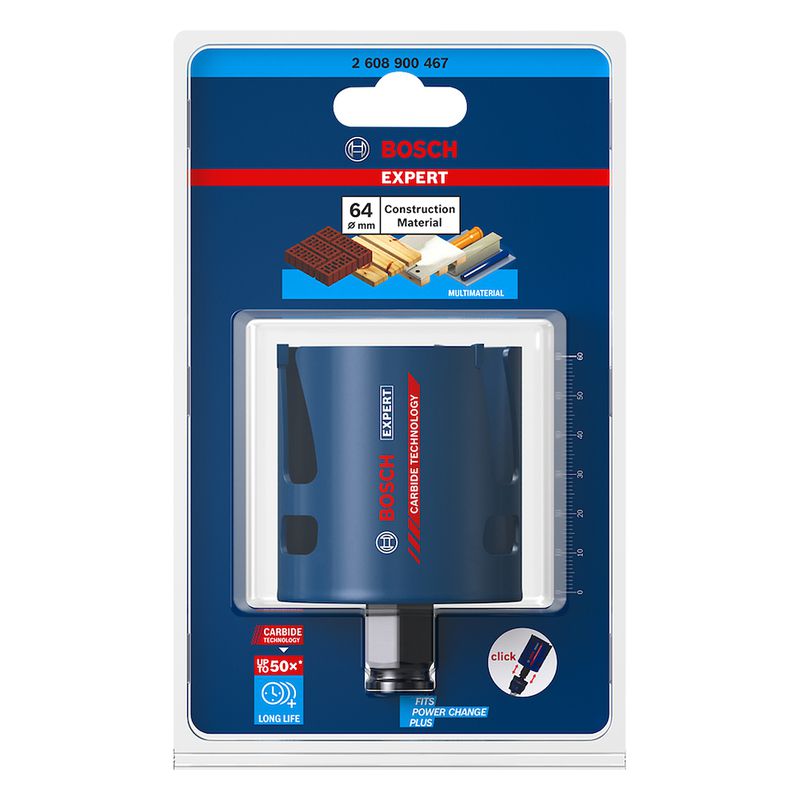 Serra copo Bosch EXPERT Construction Material 64 mm, 2 1/2''
