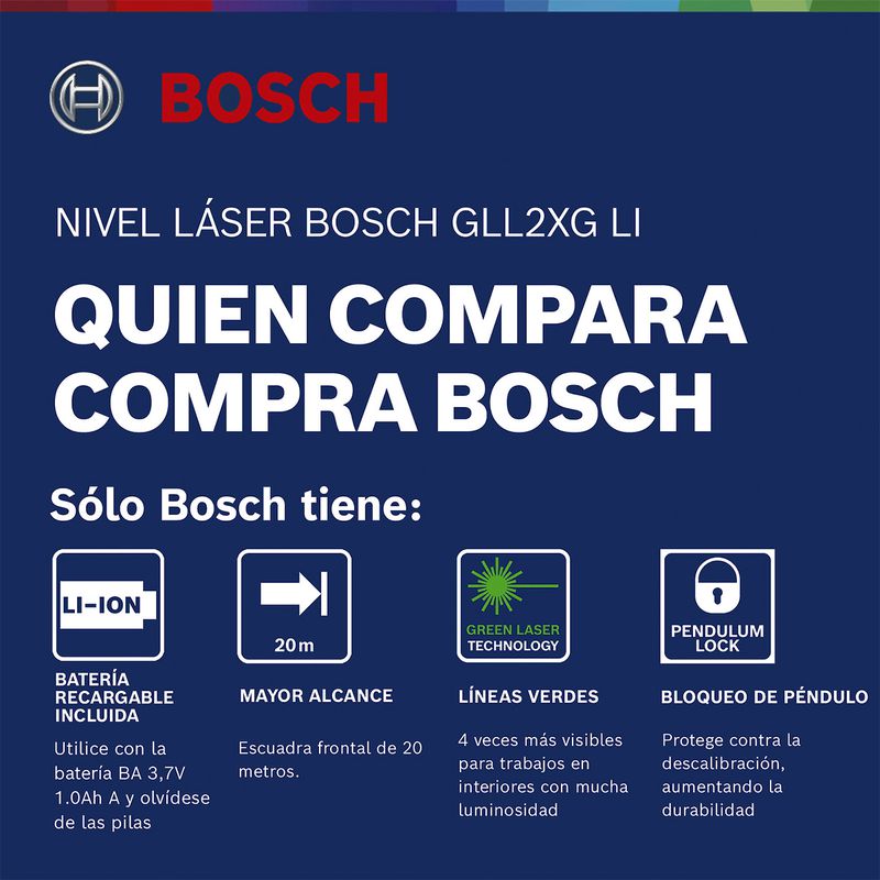Nível a Laser Com Bateria e Tripé GLL 2XG PRO (06010653G1) - Bosch