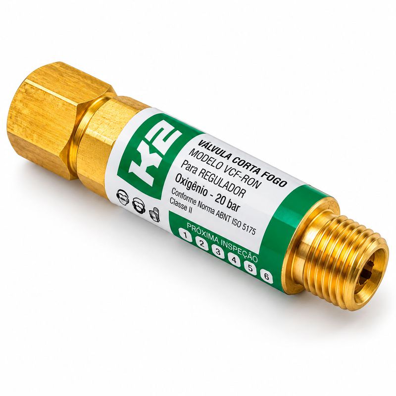 Válvula Corta Fogo Para Regulador de Oxigênio 9/16'' (60-039-031) - K2