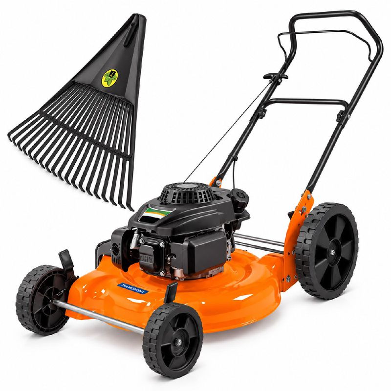 Cortador de Grama a Combustão CC50M 6Hp 500mm + Vassoura Plástica Preta 18D – Tramontina
