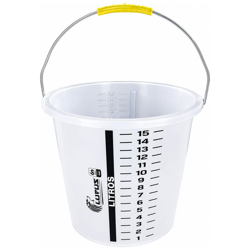 Balde Graduado Transparente Com Capacidade de 15L (2039) - Lupus