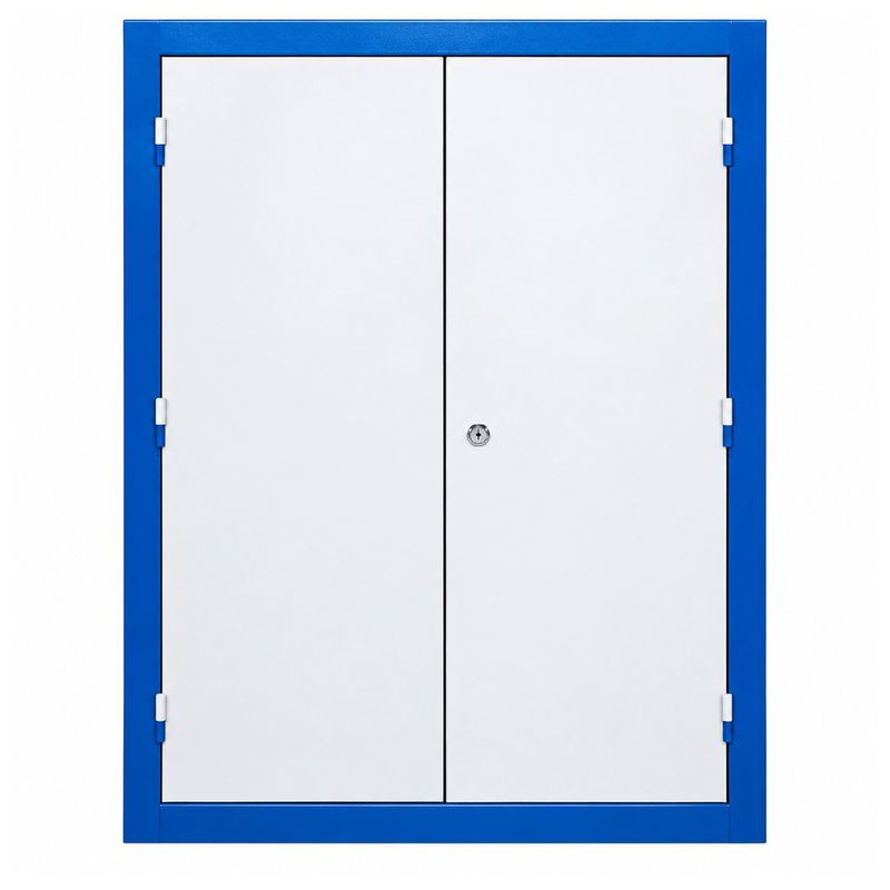 Armário Para Ferramentas Fechado Com 4 Prateleiras Azul (52) - Fercar