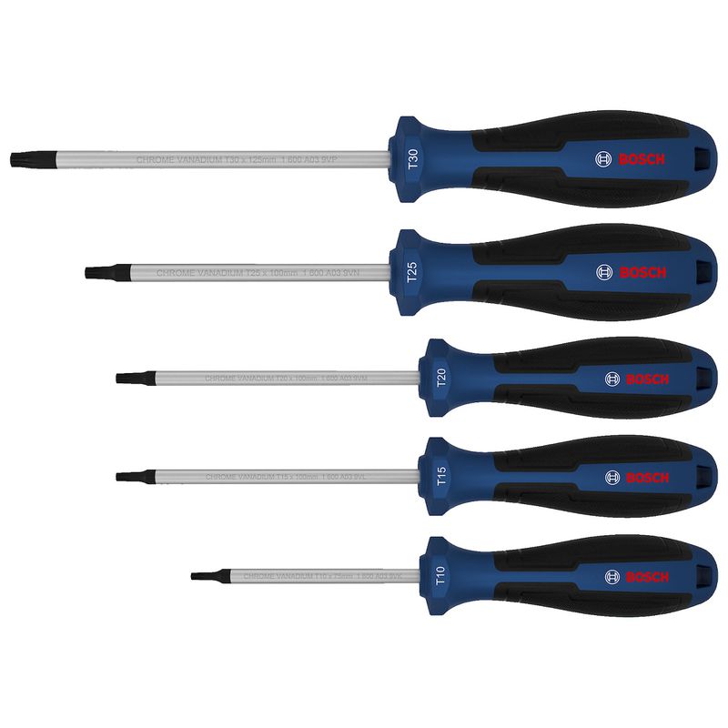 Jogo de Chaves de Fenda Torx Com 5 Peças (1600A039PG) - Bosch Pro