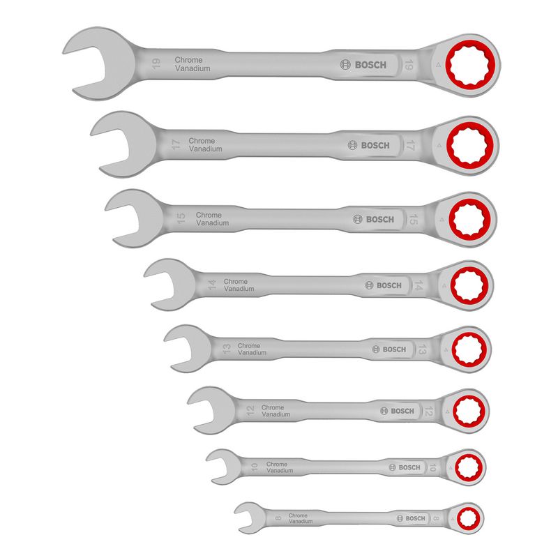 Jogo Chave de Catraca Combinada 8-19mm (1600A03AG5) - Bosch Pro