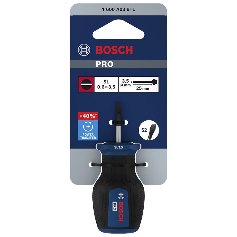 Chave de Fenda Toco SL 0,6 x 3,5 x 25mm (1600A039TL) - Bosch Pro