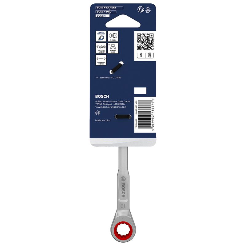 Chave de Catraca Combinada 10mm (1600A03AG7) - Bosch Pro