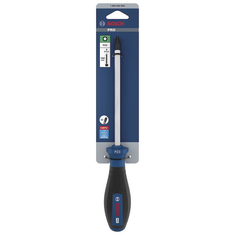 Chave de Fenda Pozidriv PZ 3 x 150mm (1600A039S0) - Bosch Pro