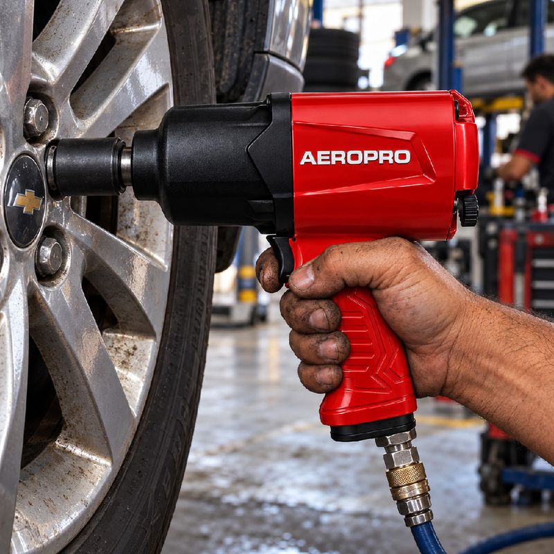 Chave de Impacto Pneumática Com Maleta e 17 Peças 1/2'' / 610 Nm (RP 17808-A) - Aeropro