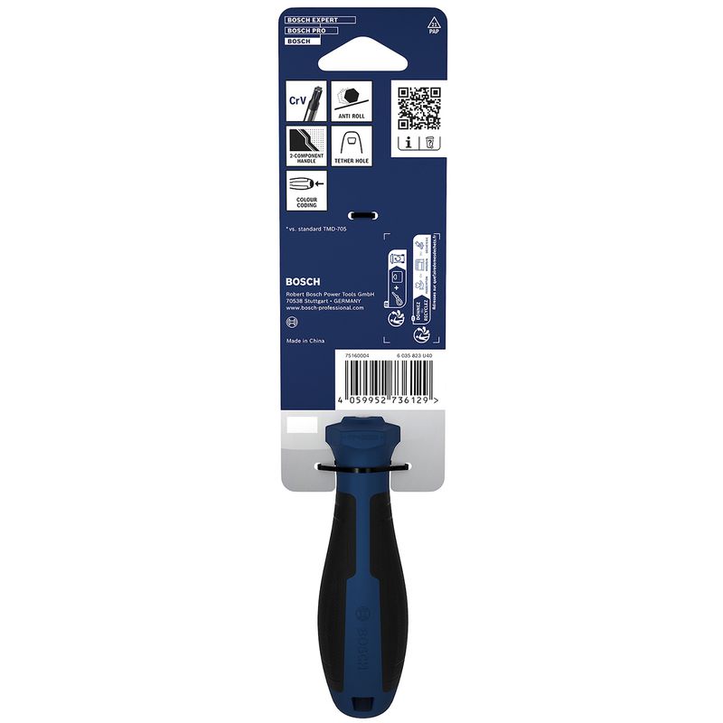 Chave de Fenda Torx Com Cabo Reto T25 x 4'' (1600A039TD) - Bosch Pro