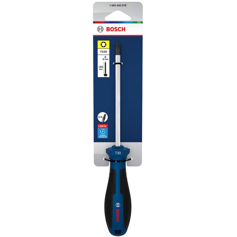 Chave de Fenda Torx Com Cabo Reto T30 x 5'' (1600A039TE) - Bosch Pro