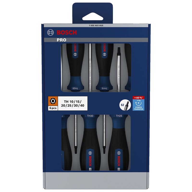 Jogo de Chaves de Fenda Torx Com 6 Peças (1600A03HU5) - Bosch Pro
