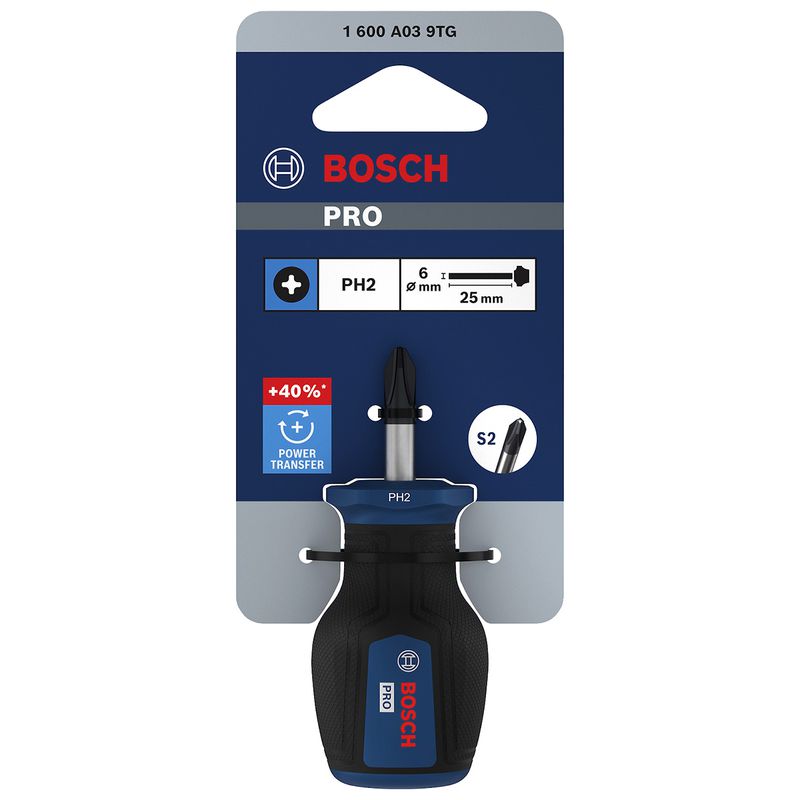 Chave de Fenda Phillips Toco 1/4'' x 1'' (1600A039TG) - Bosch Pro