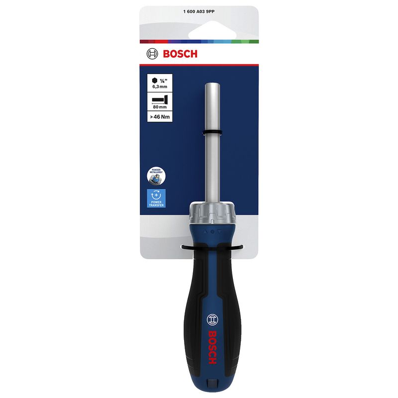 Chave de Catraca Para Bits 80mm (1600A039PP) - Bosch Pro