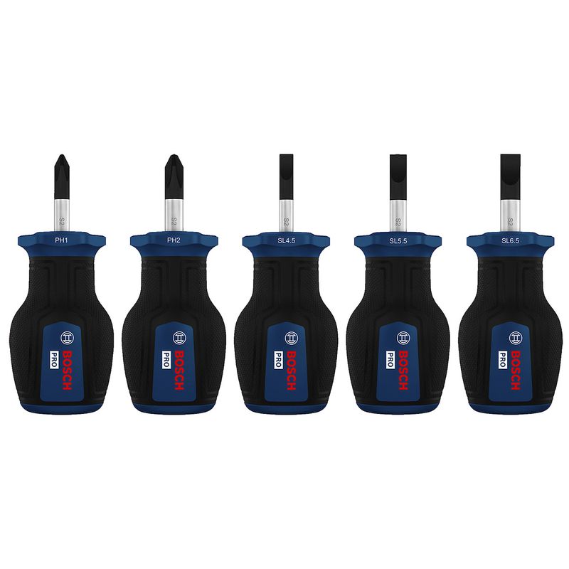 Jogo de Chaves de Fenda Toco PH / SL Com 5 Unidades (1600A03HU6) - Bosch Pro