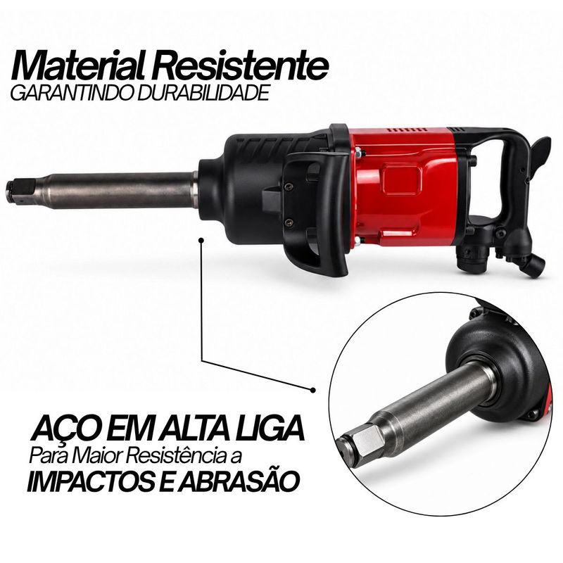 Chave de Impacto Pneumática Longa 1'' (RP 7495) - Aeropro