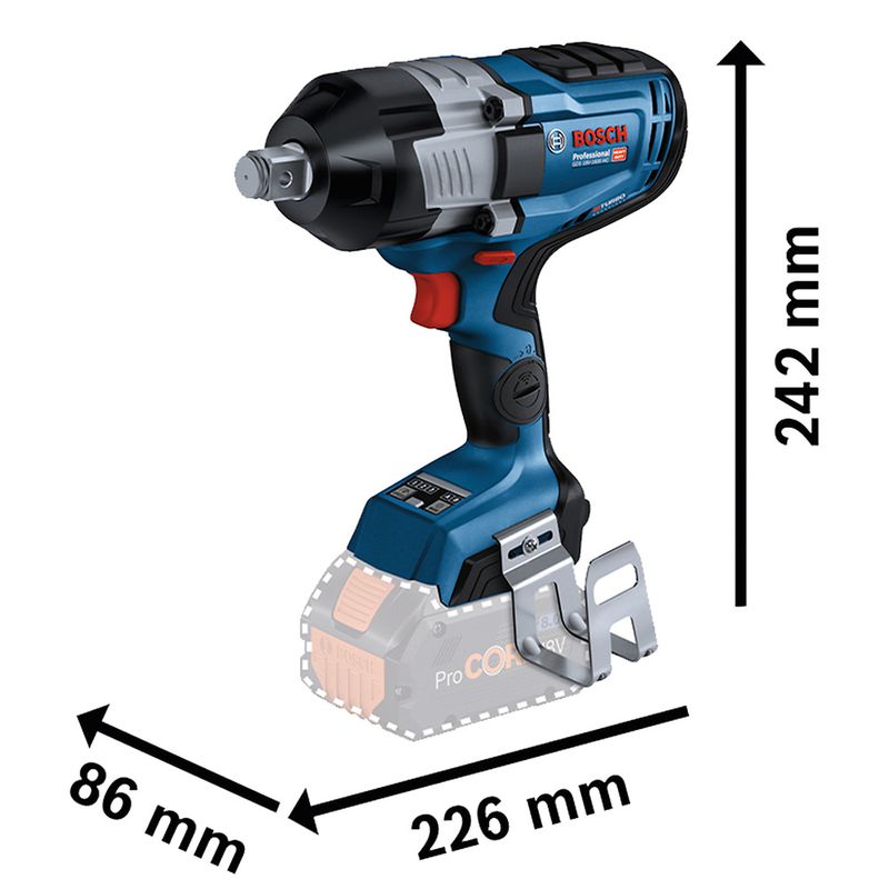 Chave de Impacto a Bateria GDS 18V-1600 HC - SB (06019M10E0) - Bosch