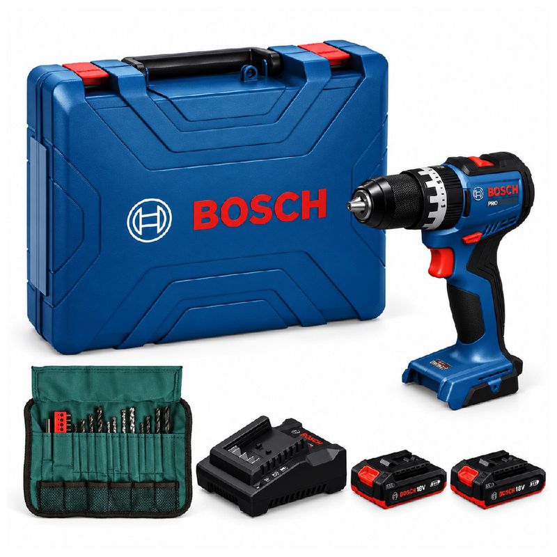 Kit Parafusadeira Furadeira (GSB 18V-52) + Bolsa de Transporte e Jogo de Brocas 21 Peças - Bosch