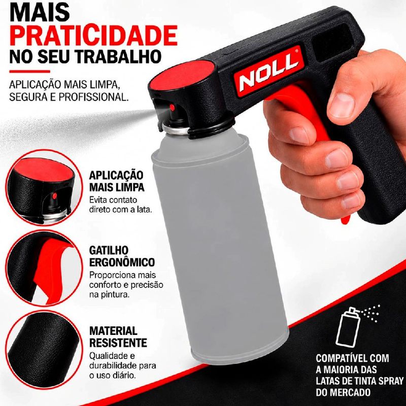 Conjunto Com 5 Pistolas Adaptadoras Universal Para Tinta Spray - Noll