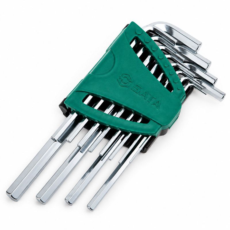 Jogo de Chaves Hexagonais Longas 1/16'' a 3/8'' (ST09108SJ) - Sata