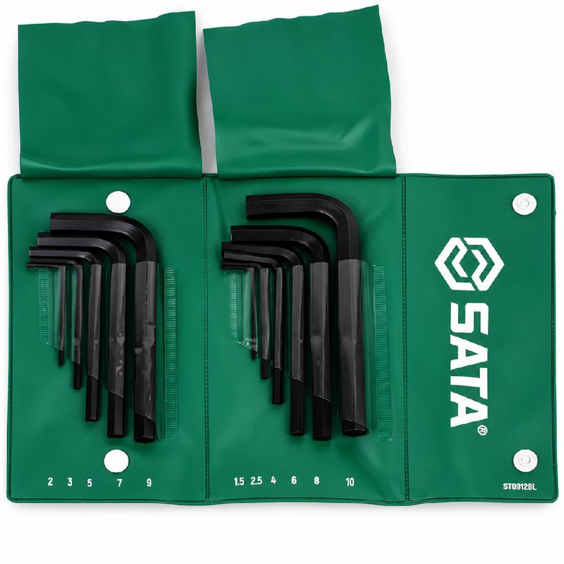 Jogo de Chaves Hexagonal Curta 11 Peças (ST09128L) - Sata