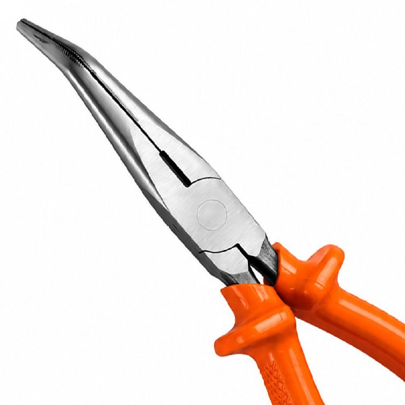 Alicate Bico Meia Cana Longo Curvo Com Corte 7.1/2'' (ST72711G) - Sata