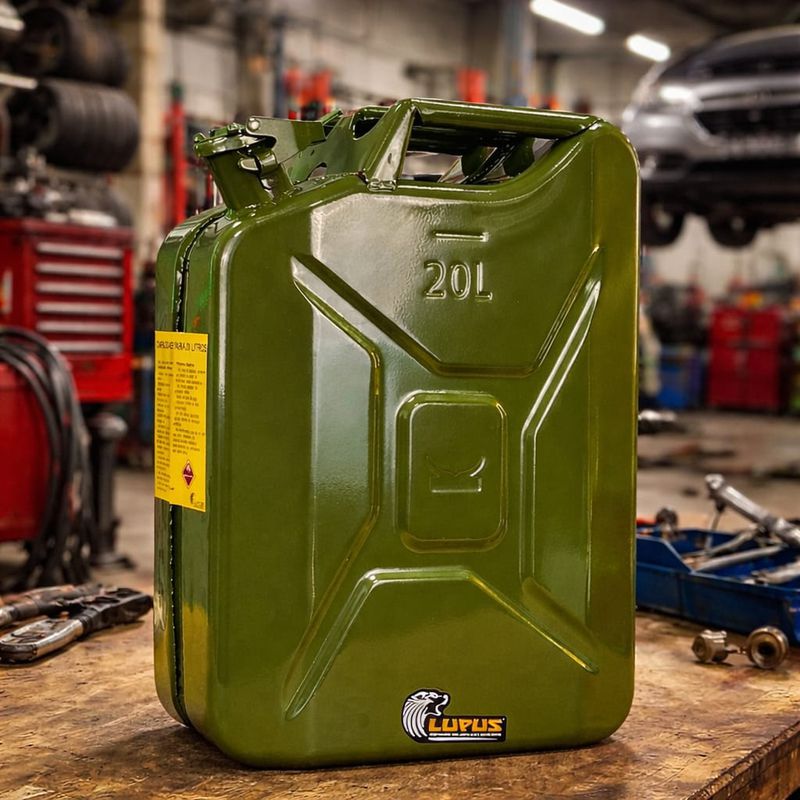 Galão Metálico Para Transferência de Combustíveis 20L - Verde (2064) - Lupus