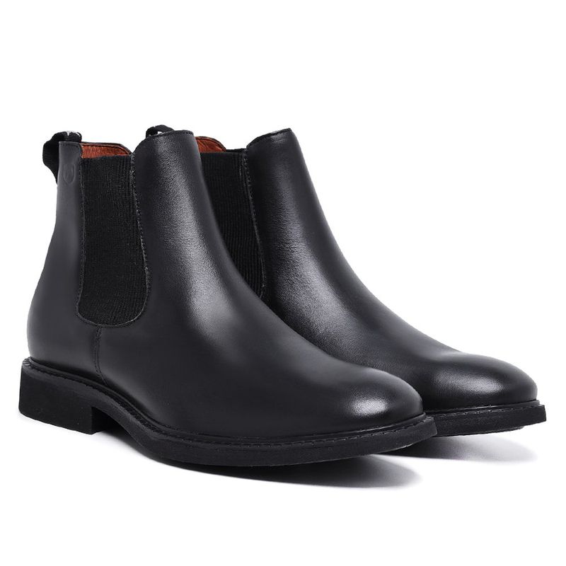 Bota Chelsea Couro Preto Adam - 8644-pto - Sapato de Fábrica
