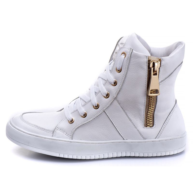 Tênis Sneaker Feminino Couro Legitimo Branco Calça... - Sapato de Fábrica