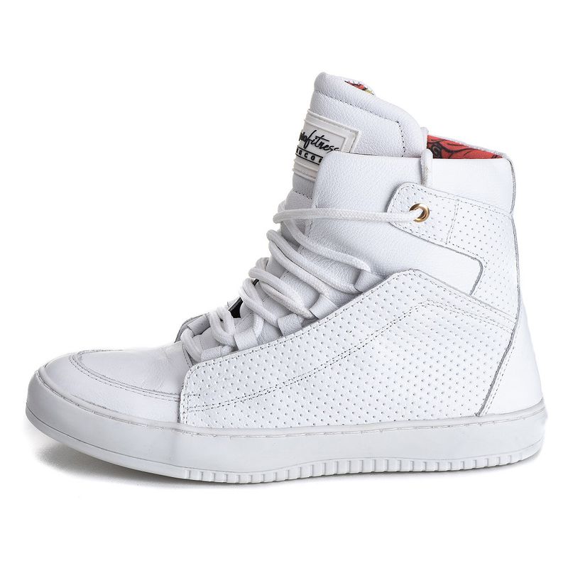 Tênis Sneaker Dragon Feminino Couro Legitimo Branc... - Sapato de Fábrica