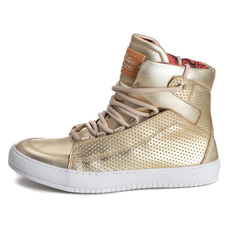 Tênis Sneaker Dragon Feminino Couro Legitimo Doura... - Sapato de Fábrica