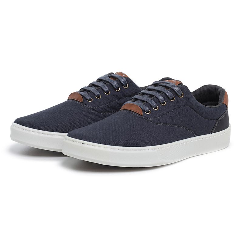 Sapatênis Casual BS Lona Azul Palmilha de Gel - 1... - Sapato de Fábrica