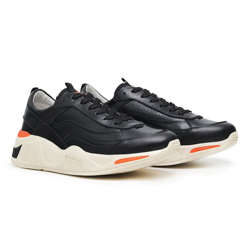 Tênis Impact Black White Dad Sneaker Masculino Bad... - Sapato de Fábrica