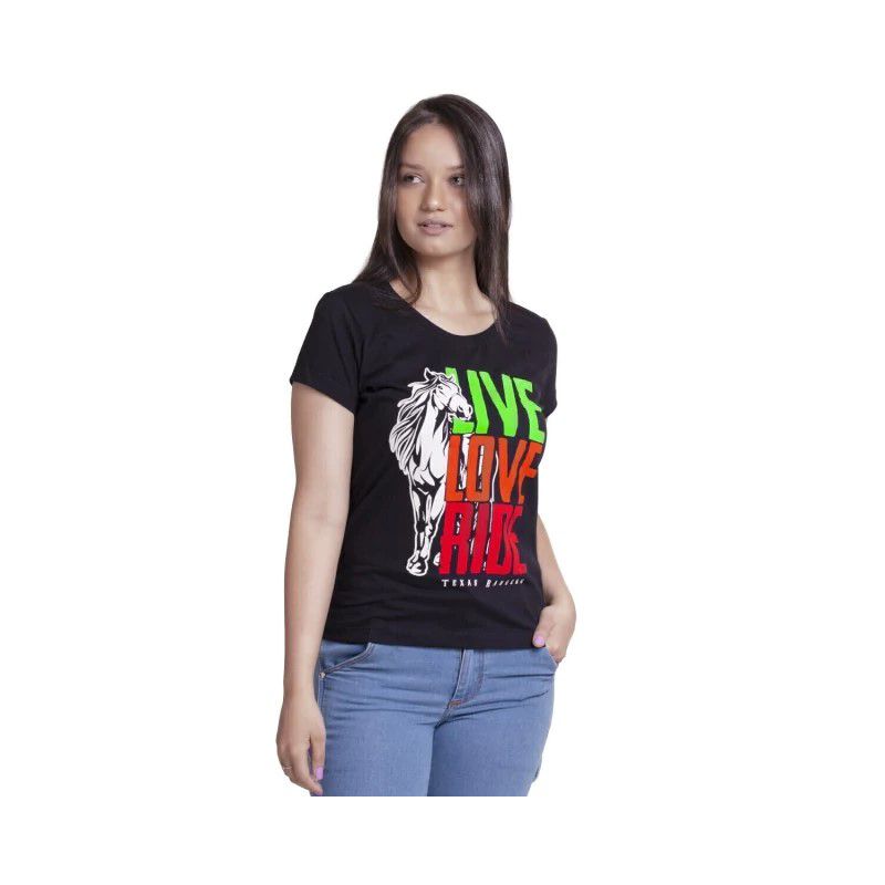 Camiseta Feminina Preta Lon... - TEXAS RANGERS