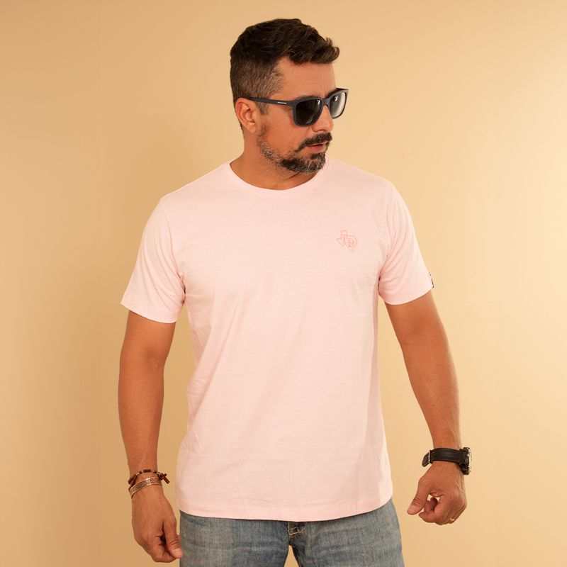 Camiseta Masculina Rosa Cla... - TEXAS RANGERS
