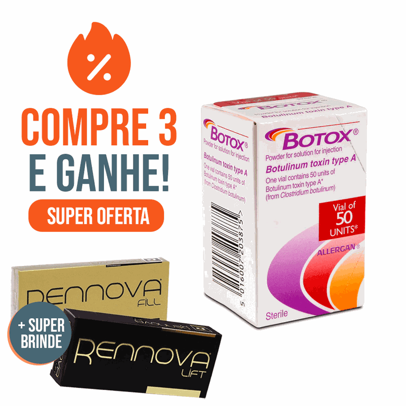 3 TOXÍNAS BOTOX ALLERGAN 50UI [COMPRE 3 E GANHE 1 BRINDE]