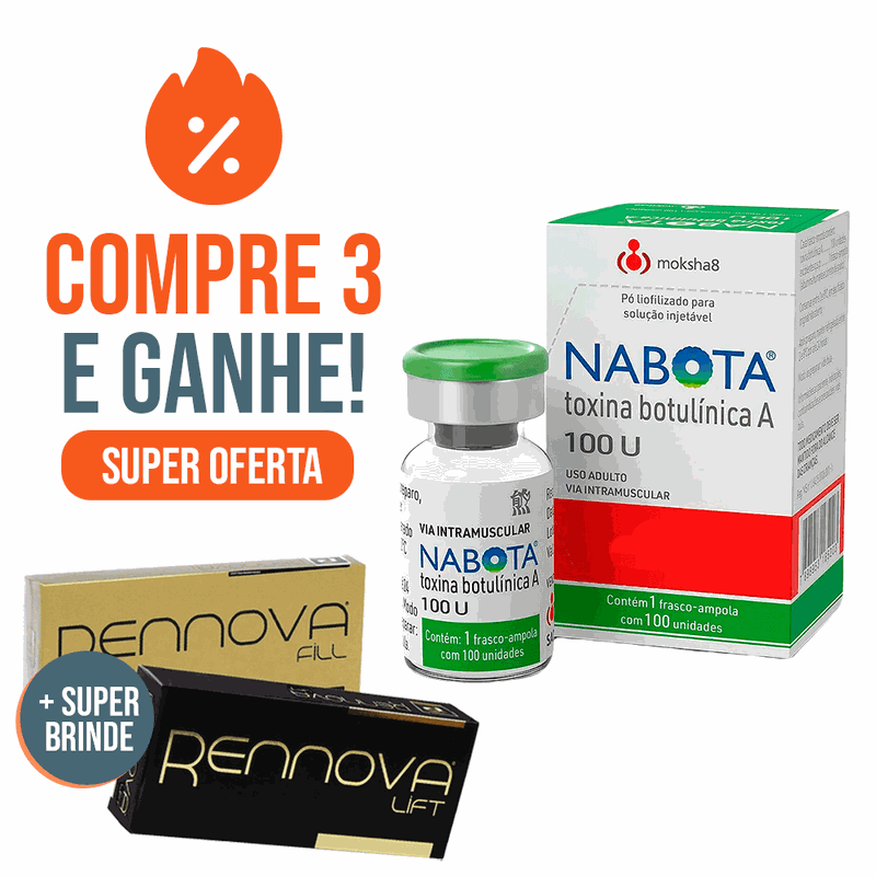 3 TOXÍNAS NABOTA 100UI [COMPRE 3 E GANHE 1 BRINDE]