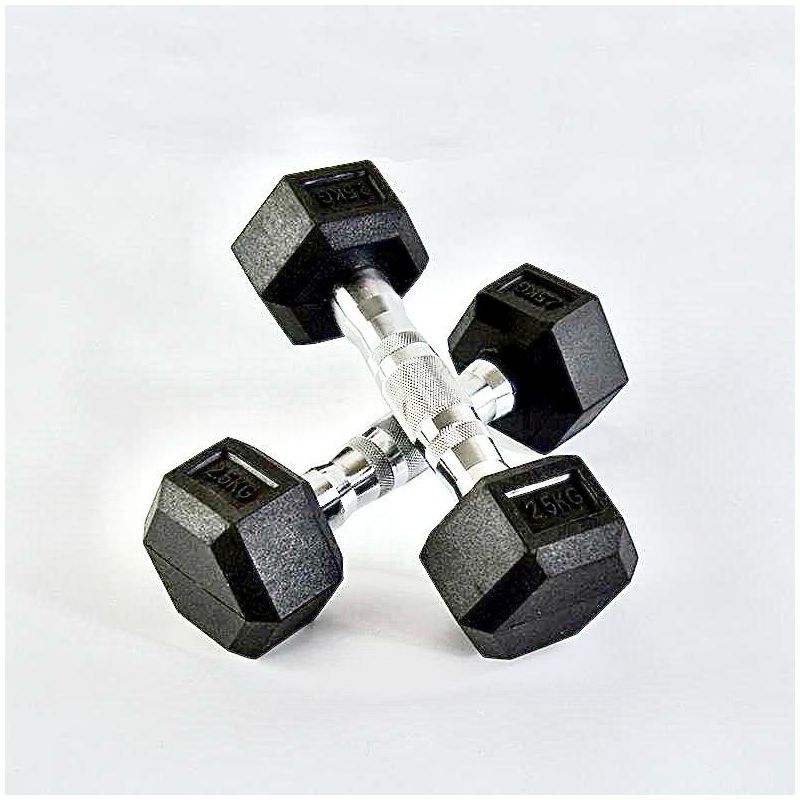 Halteres Pegada Cromada Sextavado BRASIL - WTM Fitness