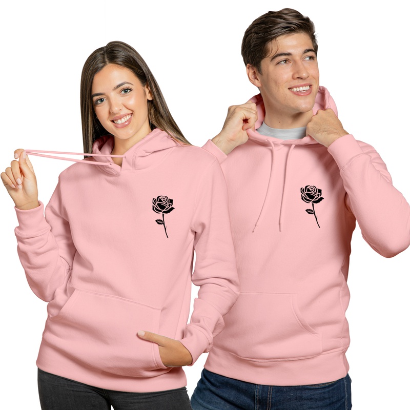 Blusão moletom rosa clearance