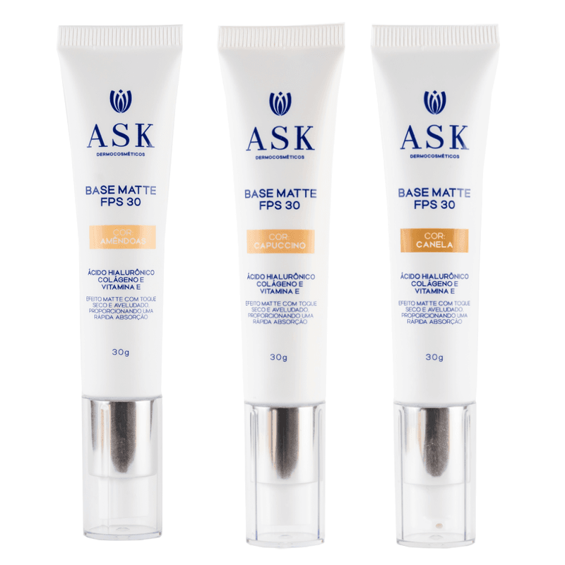 Base Matte Fps 30 ASK 30g - ASK - ASK Dermocosméticos